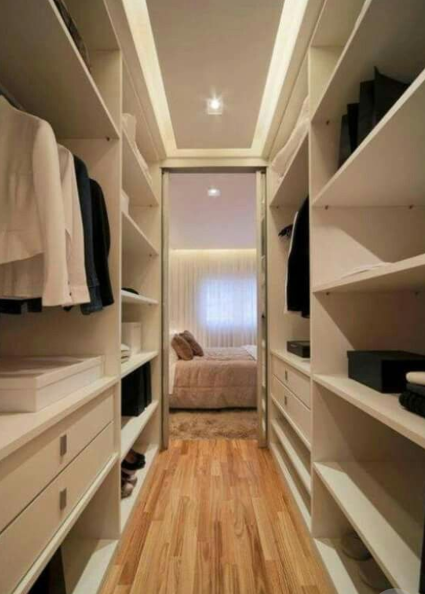 П-образная гардеробная комната в спальню Минусинск