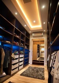 Большая открытая гардеробная комната с комбинированным наполнением Минусинск