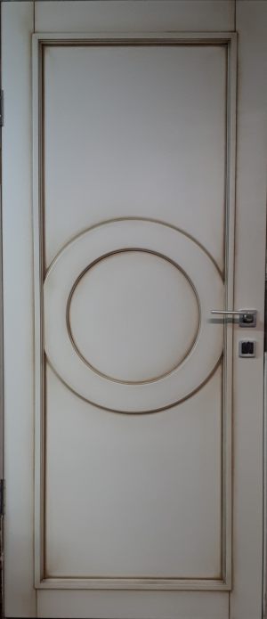 Межкомнатная дверь в профиле массив (эмаль с патиной) Минусинск