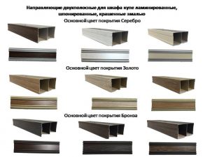 Направляющие двухполосные для шкафа купе ламинированные, шпонированные, крашенные эмалью Минусинск
