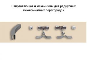 Направляющая и механизмы верхний подвес для радиусных межкомнатных перегородок Минусинск